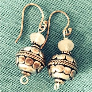 Sterling Silver Bali Beads / Rose Quartz Beads / Sterling Findings  handmade